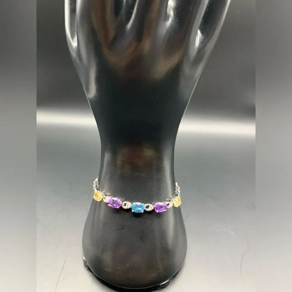 18k White Gold Plated 925 Sterling Silver bracelet
